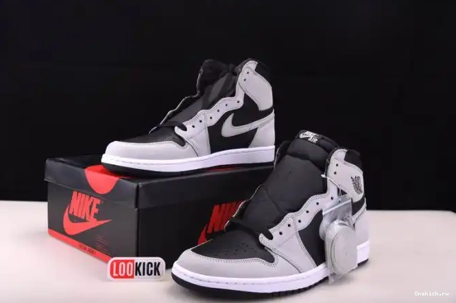 One Kick High Light Retro 1 Grey Jordan 555088-035 White Smoke Air Black 0627